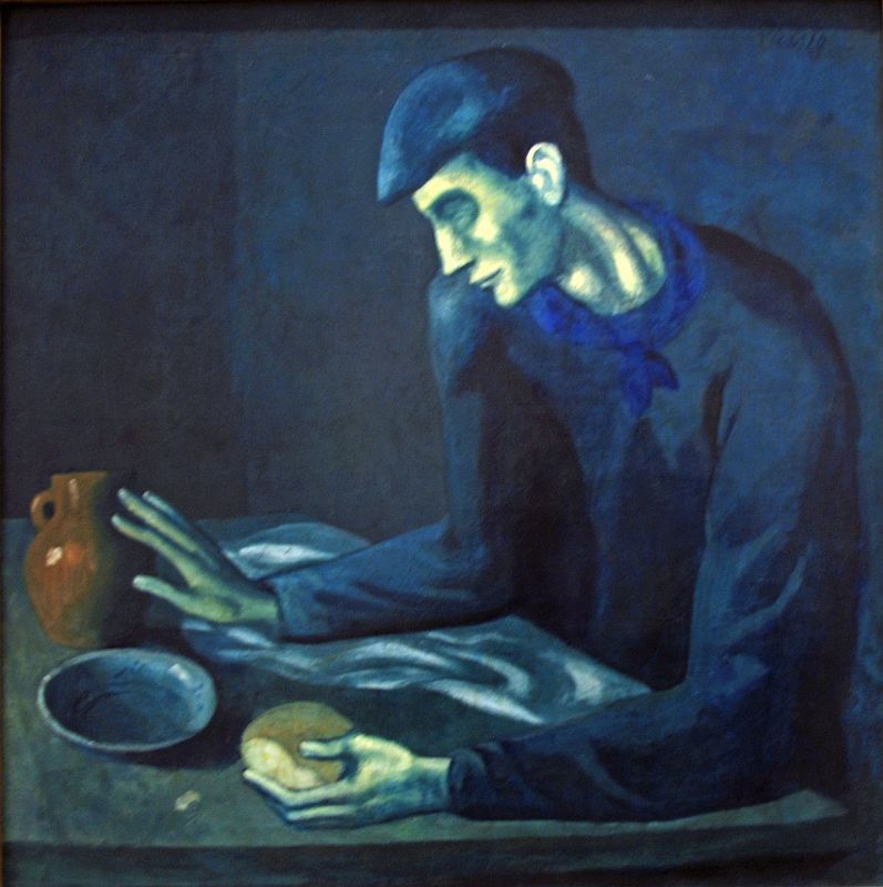 Pablo Picasso 1903 The Blind Mans Meal - New York Metropolitan Museum Of Art